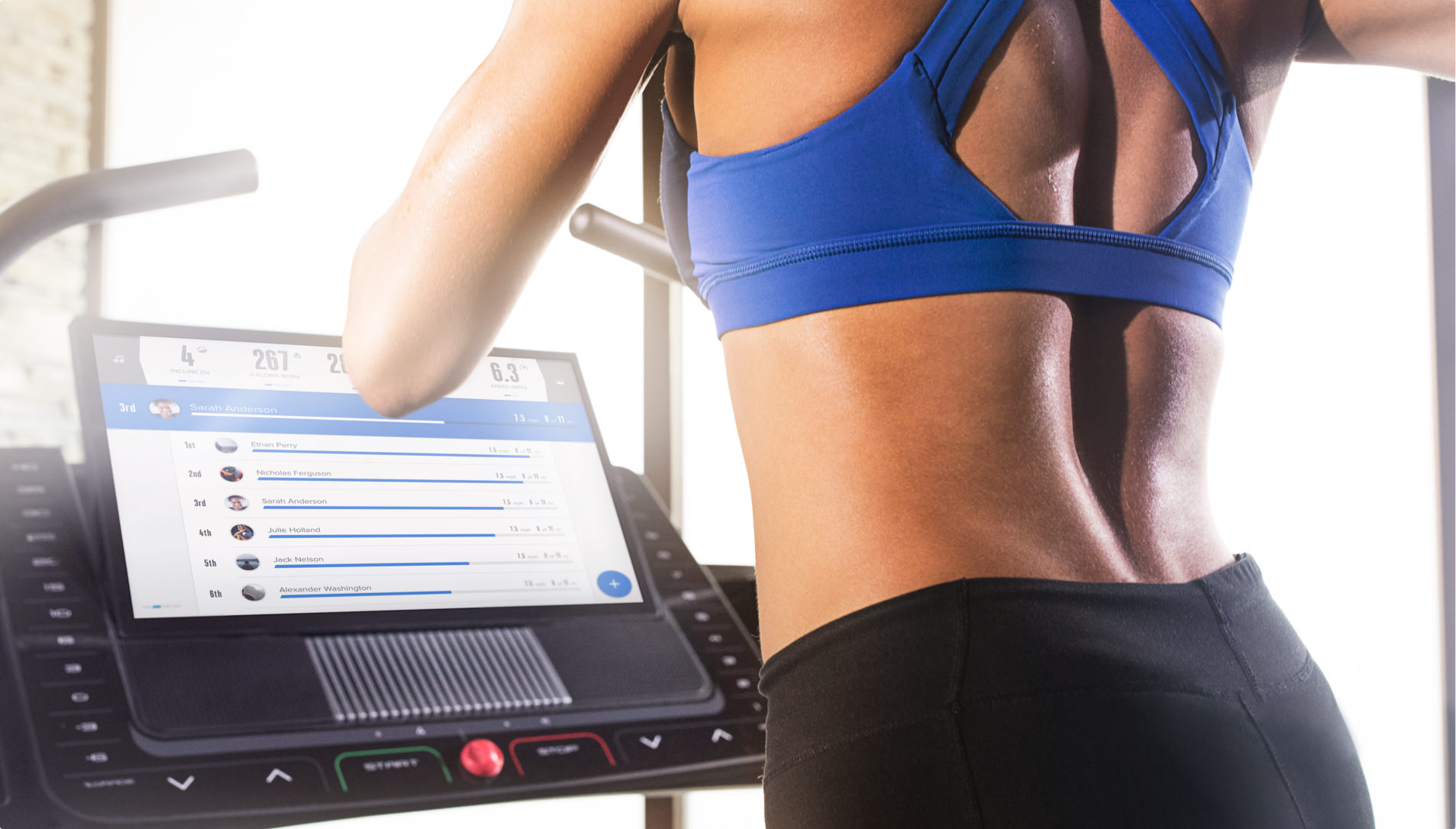 Running on the treadmill